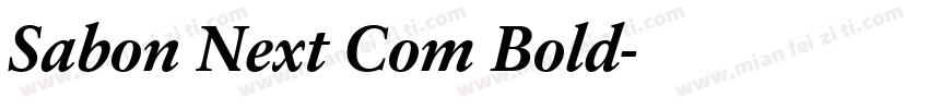 Sabon Next Com Bold字体转换